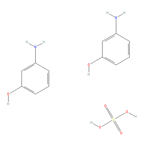 Chemical structure of m-Aminophenol sulfate
