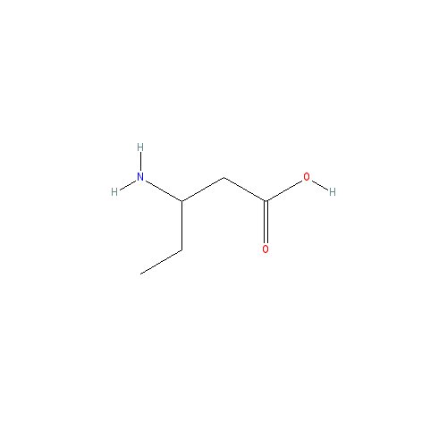 Chemical structure of 3-Aminopentanoic acid hydrochloride