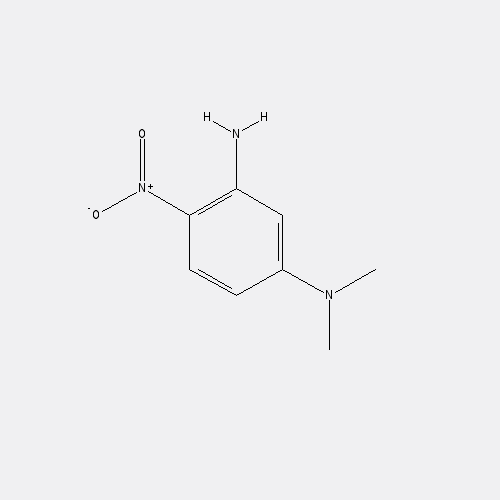 Chemical structure of 3-AminoN,N-dimethyl4-nitroaniline