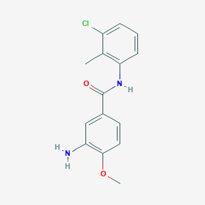 Chemical structure of 3-Amino-N-(3-Chloro-2-methylphenyl)-4-methoxybenzamide