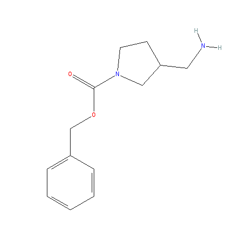 Chemical structure of Benzyl 3-(aminomethyl)pyrrolidine-1-carboxylate