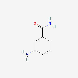 Chemical structure of 3-Aminocyclohexanecarboxamide
