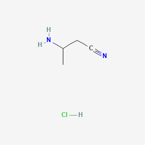 Chemical structure of 3-Aminobutanenitrile hydrochloride