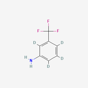 Chemical structure of 3-Aminobenzotrifluoride-D4