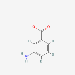 Chemical structure of 3-Aminobenzoic-d4 Acid Methyl Ester