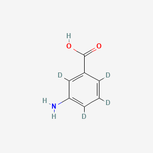 Chemical structure of 3-Aminobenzoic-d4 Acid