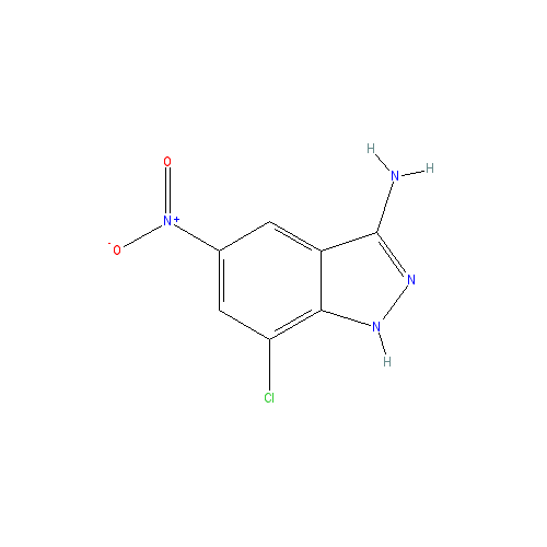 Chemical structure of 3-Amino-7-chloro-5-nitro-1H-indazole