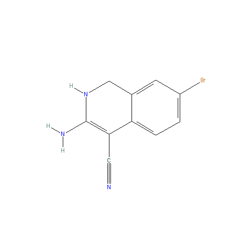 Chemical structure of 3-aMino-7-broMo-1,2-dihydroisoquinoline-4-carbonitrile
