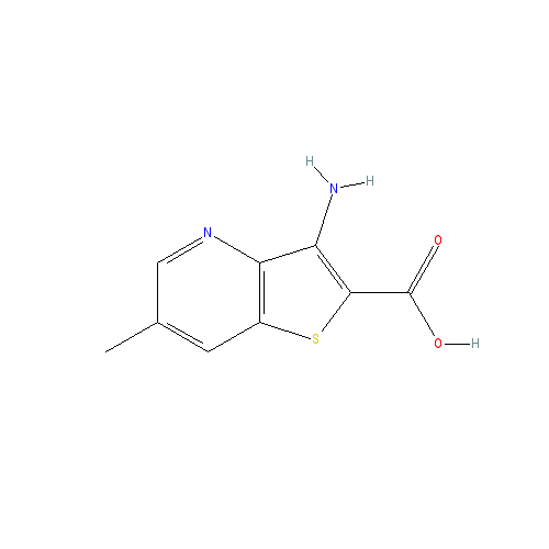 Chemical structure of 3-Amino-6-methylthieno[2,3-b]pyridine-2-carboxylic acid