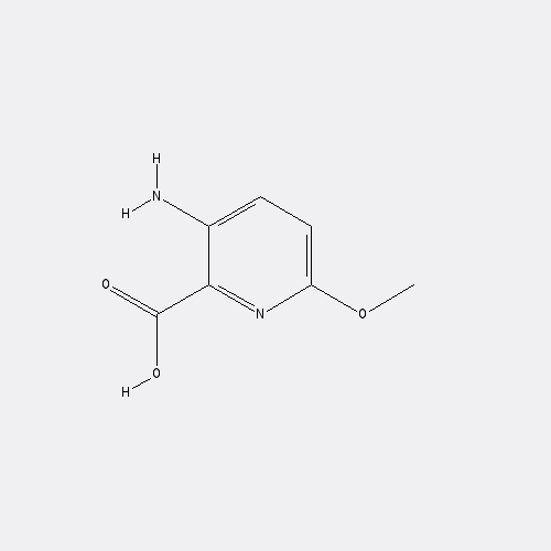 Chemical structure of 3-Amino-6-methoxypicolinic acid