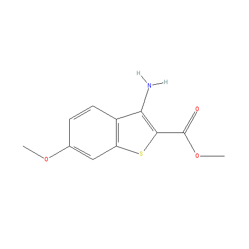 Chemical structure of Methyl 3-amino-6-methoxybenzo[b]thiophene-2-carboxylate