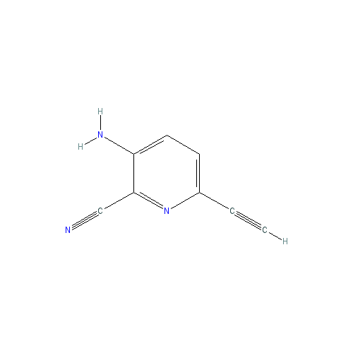 Chemical structure of 3-Amino-6-ethynylpicolinonitrile