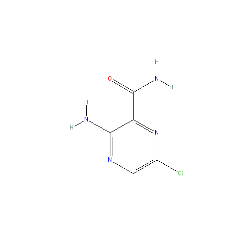 Chemical structure of 3-Amino-6-chloropyrazine-2-carboxamide