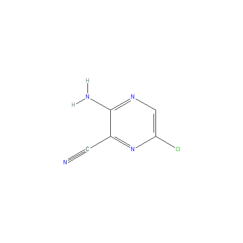 Chemical structure of 3-Amino-6-chloro-2-pyrazinecarbonitrile