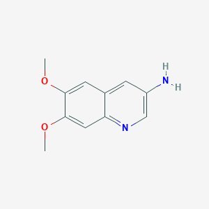 Chemical structure of 6,7-Dimethoxyquinolin-3-amine