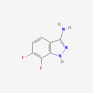 Chemical structure of 6,7-difluoro-1H-indazol-3-amine