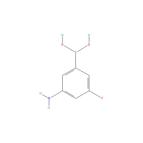 Chemical structure of 3-Amino-5-fluorophenylboronic acid