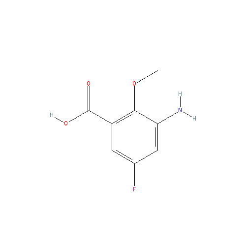 Chemical structure of 3-Amino-5-fluoro-2-methoxybenzoic acid
