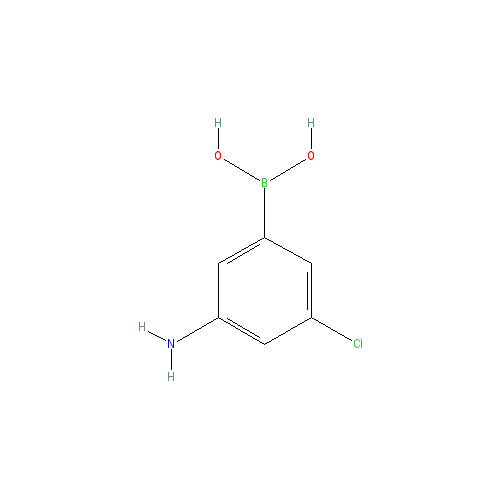 Chemical structure of 3-Amino-5-chlorophenylboronic acid