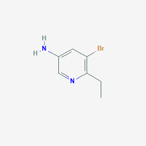 Chemical structure of 3-Amino-5-bromo-6-ethylpyridine