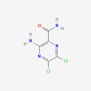 Chemical structure of 3-Amino-5,6-dichloropyrazine-2-carboxamide