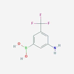 Chemical structure of 3-Amino-5-(Trofluoromethyl)phenylboronic acid