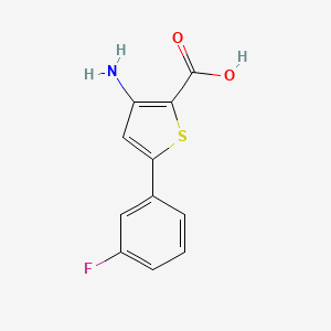 Chemical structure of 3-Amino-5-(3-fluorophenyl)thiophene-2-carboxylic acid