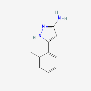 Chemical structure of 3-Amino-5-(2-methylphenyl)pyrazole
