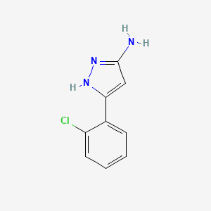 Chemical structure of 3-Amino-5-(2-chlorophenyl)pyrazole