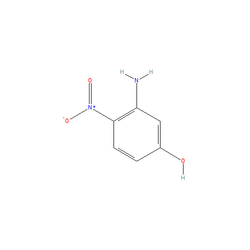 Chemical structure of 3-Amino-4-nitrophenol