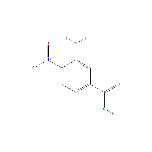 Chemical structure of 3-Amino-4-nitrobenzoic acid