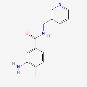 Chemical structure of 3-Amino-4-methyl-N-(3-pyridylmethyl)benzamide