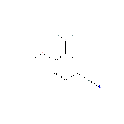 Chemical structure of 3-amino-4-methoxybenzonitrile