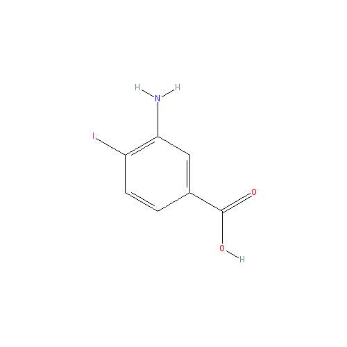 Chemical structure of 3-Amino-4-iodobenzoic acid