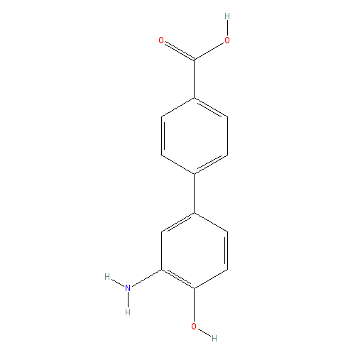 Chemical structure of 3'-aMino-4'-hydroxybiphenyl-4-carboxylicacid