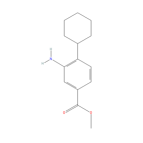 Chemical structure of Methyl 3-amino-4-cyclohexylbenzoate