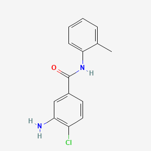 Chemical structure of 3-Amino-4-chloro-N-(o-tolyl)benzamide