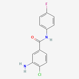 Chemical structure of 3-Amino-4-chloro-N-(4-fluorophenyl)benzamide