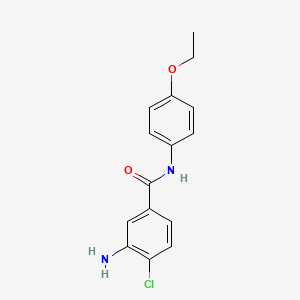 Chemical structure of 3-Amino-4-chloro-N-(4-ethoxyphenyl)benzamide