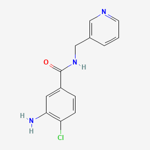 Chemical structure of 3-Amino-4-chloro-N-(3-pyridylmethyl)benzamide