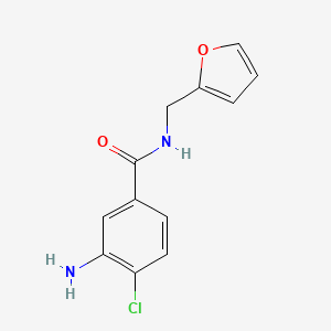 Chemical structure of 3-Amino-4-chloro-N-(2-furylmethyl)benzamide