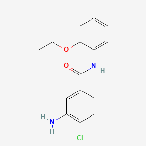 Chemical structure of 3-Amino-4-chloro-N-(2-ethoxyphenyl)benzamide