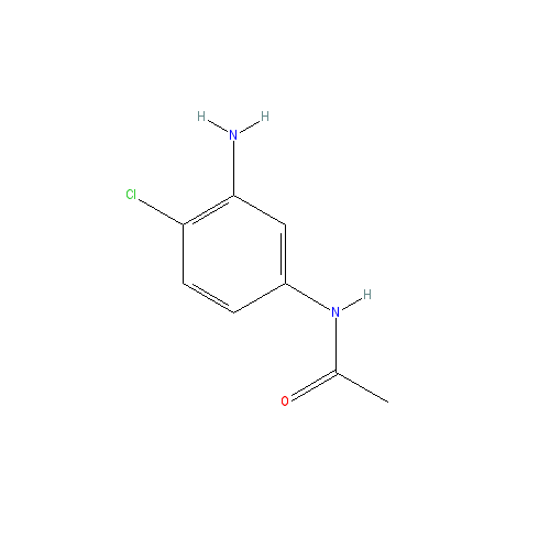 Chemical structure of 3-Amino-4-Chloroacetanilide