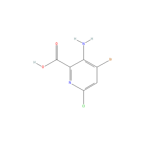 Chemical structure of 3-Amino-4-bromo-6-chloropicolinic acid