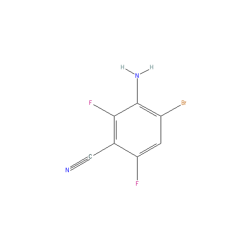 Chemical structure of 3-Amino-4-bromo-2,6-difluorobenzonitrile