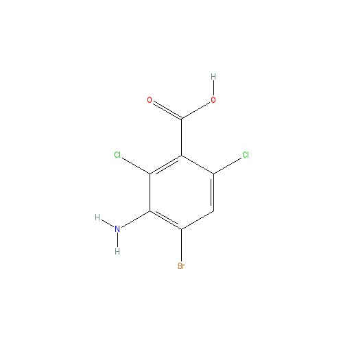 Chemical structure of 3-Amino-4-bromo-2,6-dichlorobenzoic acid