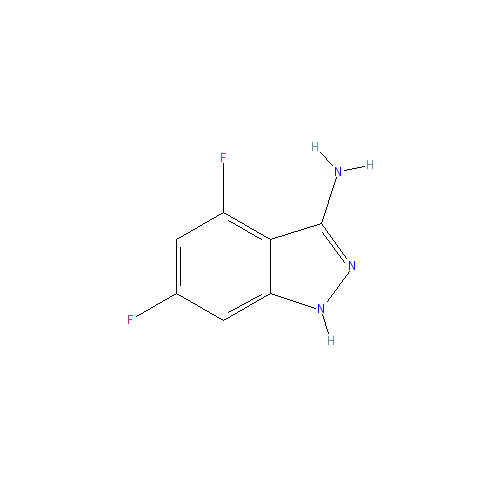 Chemical structure of 4,6-Difluoro-1H-indazol-3-amine