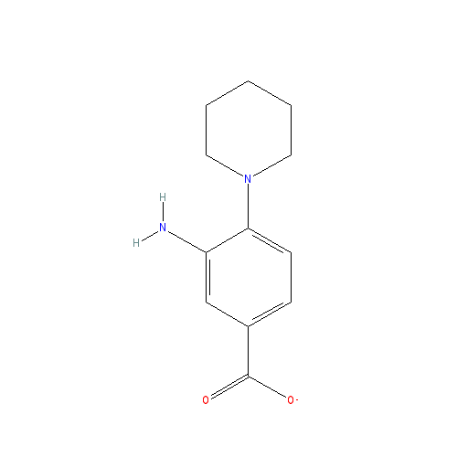 Chemical structure of 3-Amino-4-(piperidin-1-yl)benzoic acid