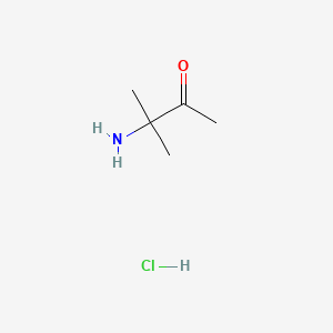 Chemical structure of 3-Amino-3-methylbutan-2-one hydrochloride