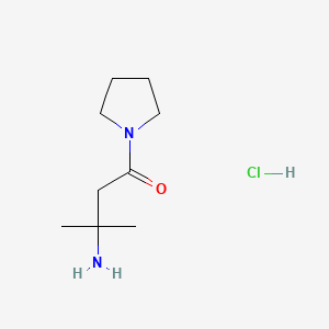 Chemical structure of 3-Amino-3-methyl-1-pyrrolidino-1-butanone Hydrochloride